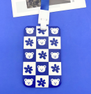 Футляр для карт на ленте "Blue bear", flower
