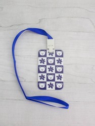 Футляр для карт на ленте "Blue bear", flower