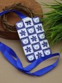 Футляр для карт на ленте "Blue bear", flower