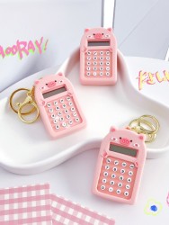 Брелок-калькулятор "Pig", light pink