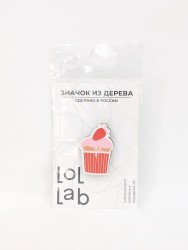 Значок ECO из дерева LOL LAB "Cupcake"