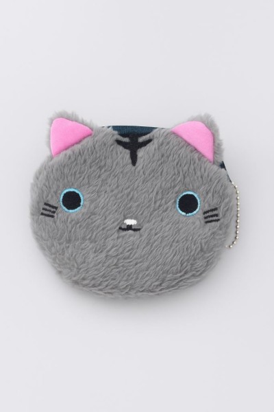 Кошелёк плюшевый "Сat", grey (11,5*12,5 см) 