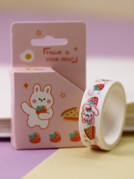 Декоративный скотч "Rabbit", pink 