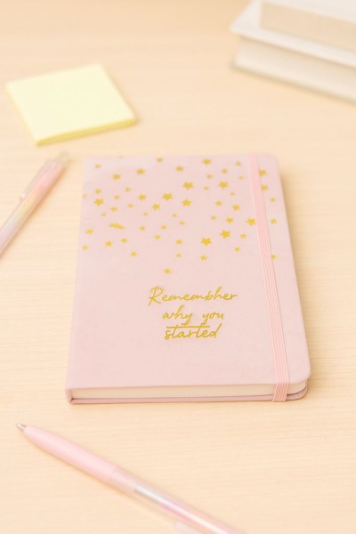 Блокнот (А5) "Remember why you started", pink (14.5*21) 