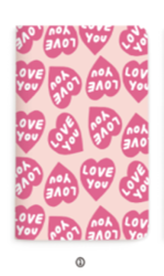 Блокнот (А5) "Love writings hearts", pink (14.5*21)