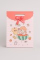 Пакет подарочный (M) "Anime friends", pink (27*19.5*8.6)