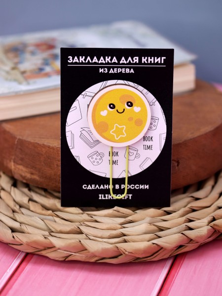Закладка – скрепка ECO из дерева SUN 