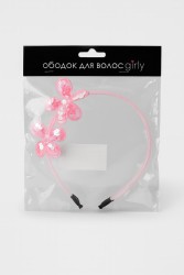 Ободок для волос GIRLY "Pink flower", pink