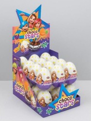 Яйцо-сюрприз из кондитерской глазури "CHOCO STARS", 24шт.