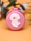 Расческа раскладная с зеркалом  "Fluffy dog folding", white