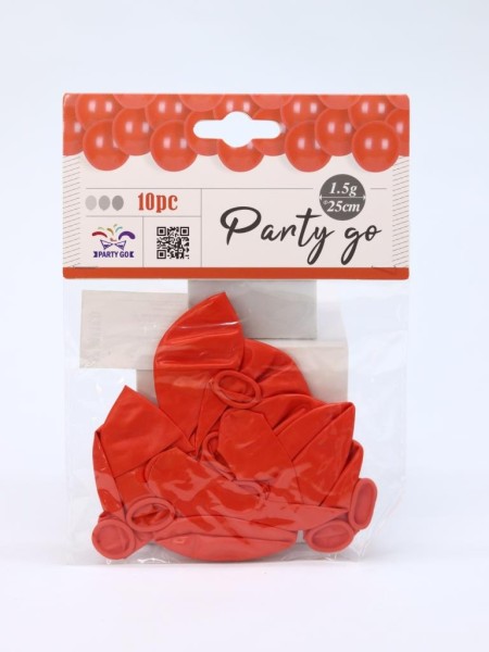 Набор воздушных шаров 10 шт. "Unified joy pack", coral red (25 см) 