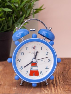 Часы-будильник "Aboard Маяк", blue