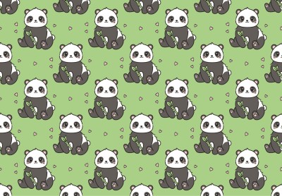 Обложка для паспорта Аниме «Many panda»