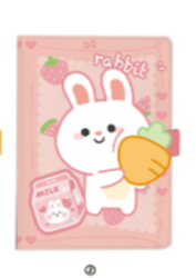 Блокнот (B6) "Hi rabbit carrot", pink (18.5*13)