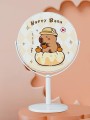 Зеркало настольное на ножке "HappyBara", тыква (10,5*18 см)