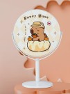 Зеркало настольное на ножке "HappyBara", тыква (10,5*18 см)
