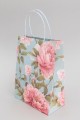 Пакет подарочный «Flower hugs», blue-pink (21*25.5*10)