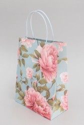 Пакет подарочный «Flower hugs», blue-pink (21*25.5*10)