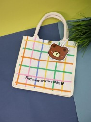 Сумка шоппер "Bear", white (23.5*10*21 см)