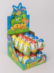 Яйцо-сюрприз из кондитерской глазури "HEROS", 24шт.