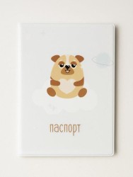 ОБЛОЖКА ДЛЯ ПАСПОРТА «Space dog», плотность 600 мкм