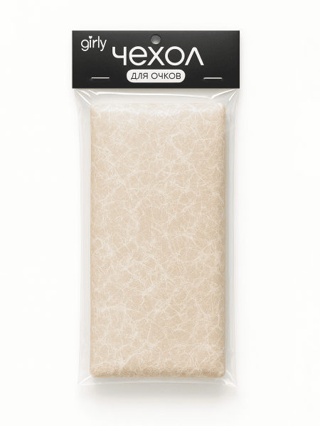 Чехол для очков GIRLY "Velvet View", white 