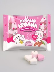 Жевательный зефир (Marshmallows) "Пухлый кролик"со вкусом Пломбир и Клубника со сливками 130гр