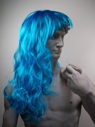 Парик карнавальный "Vivid", blue (50 см)