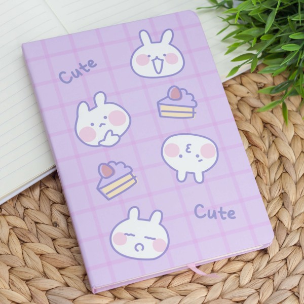 Блокнот (A5) "Cell cute rabbit", pink (14.5*21) 