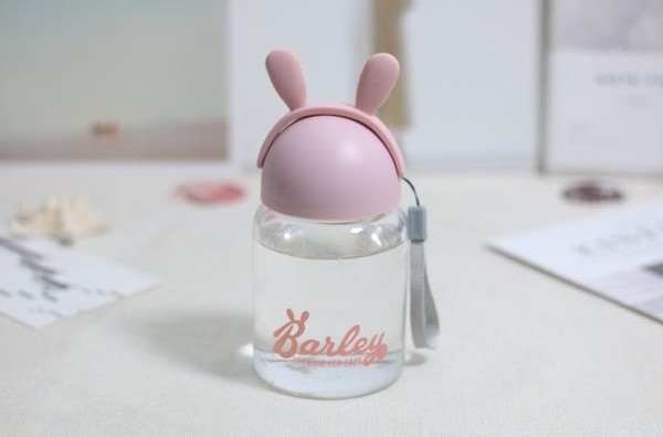 Бутылка "Barley" зайчик pink 