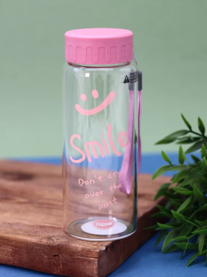 Спортивная бутылка «Smile!», pink (440 мл)
