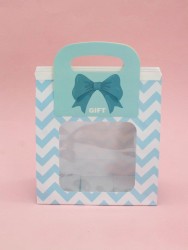 Пакет подарочный «Bag with a window», blue (17*18,5*8)