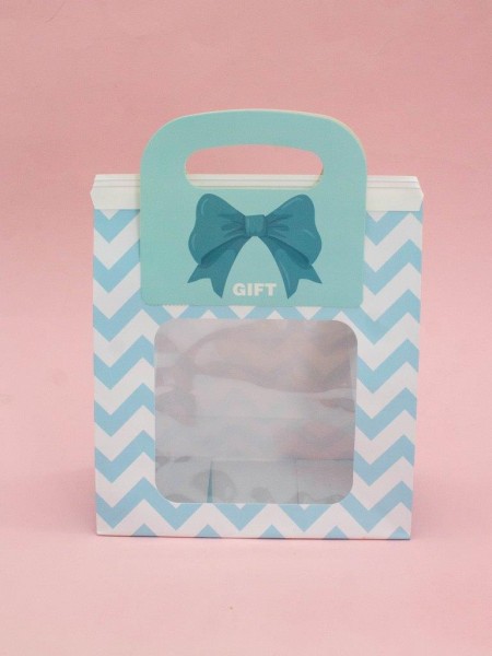 Пакет подарочный «Bag with a window», blue (17*18,5*8) 