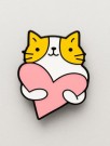 Значок металлический iLikeGift "Cat and love"