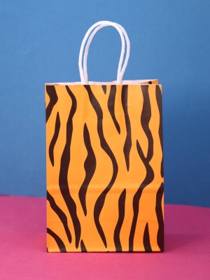 Пакет подарочный крафт (S) «Tiger-leopard», mix (15*21*10)