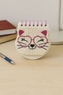 Блокнот плюшевый «Heart Glasses pink», cat (13*10 см)