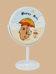 Зеркало настольное на ножке "HappyBara", пляж (10,5*18 см)
