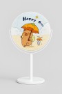 Зеркало настольное на ножке "HappyBara", пляж (10,5*18 см)