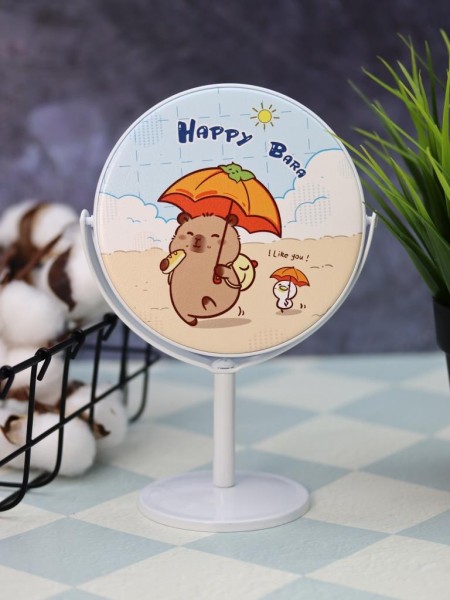 Зеркало настольное на ножке "HappyBara", пляж (10,5*18 см) 