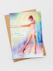 Открытка «Самой нежной. Балерина», 100*150 мм, 5 шт