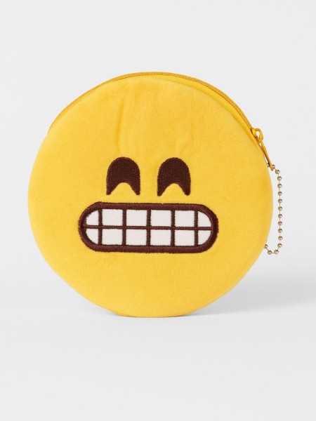 Кошелёк плюшевый "Teeth", yellow (11*11 cm) 