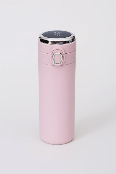Термос с датчиком температуры «Сlassic style», pink (420 ml) 