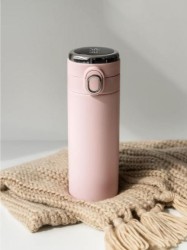 Термос с датчиком температуры «Сlassic style», pink (420 ml)