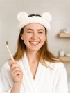 Повязка на голову "Plush ears", white