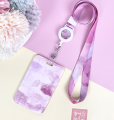 Футляр для карт на ленте "Watercolor fantasies", pink