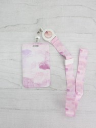 Футляр для карт на ленте "Watercolor fantasies", pink
