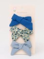 Набор заколок для волос "Blue bows", 3 шт. в наборе