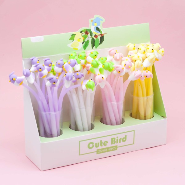 Ручка "Cute bird" mix, шоубокс 48шт. 