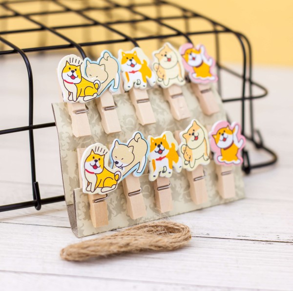 Прищепки "Cute dogs", mix color 