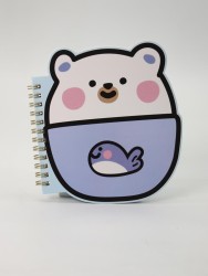 Блокнот на спирали (B6) "Bear cupcake" (13*18)
